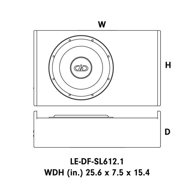 DD Audio LE-DF-SL610 suljettu matala 10″ valmiskotelo