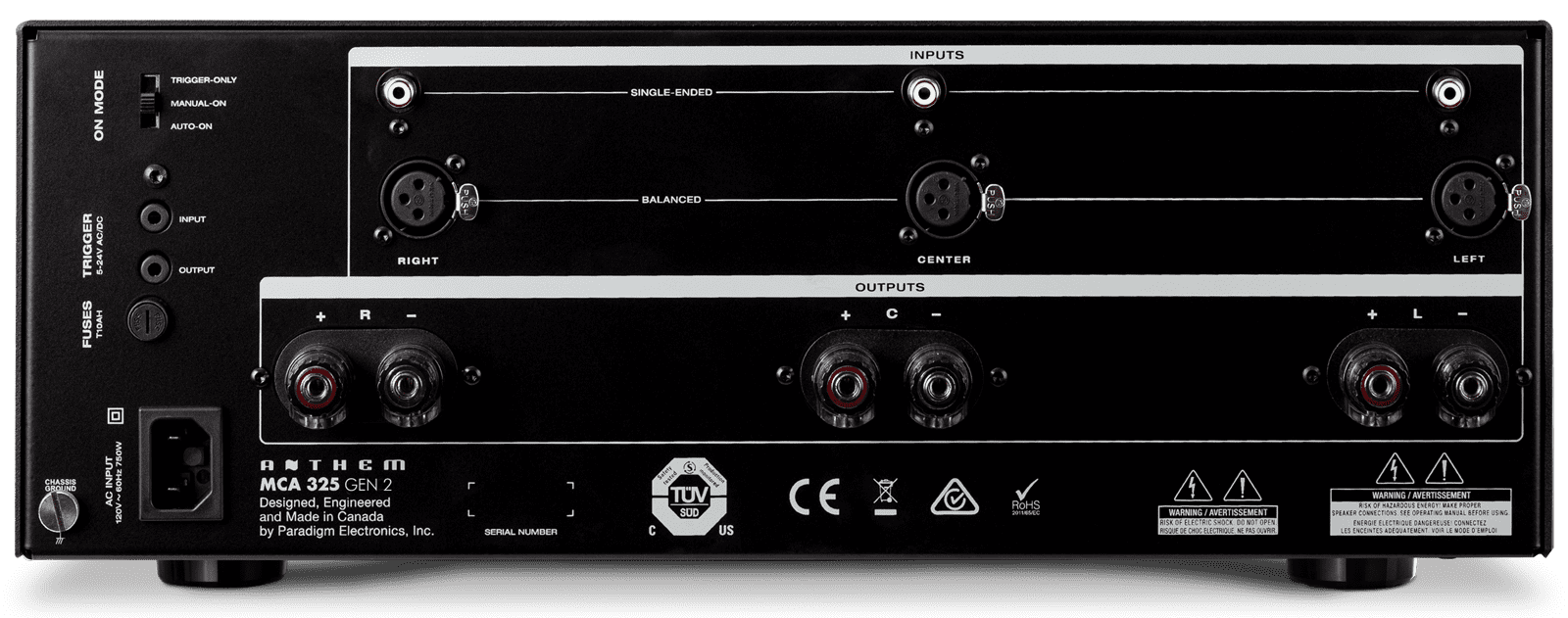 Anthem MCA 325 GEN 2 3-channel power amplifier