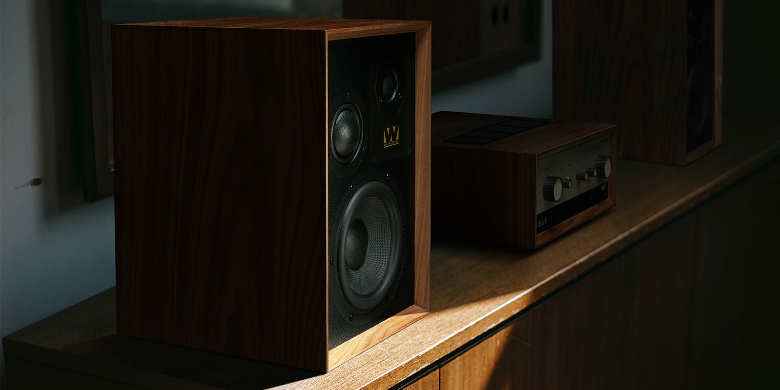 Pair of Wharfedale SUPER DENTON pedestal speakers