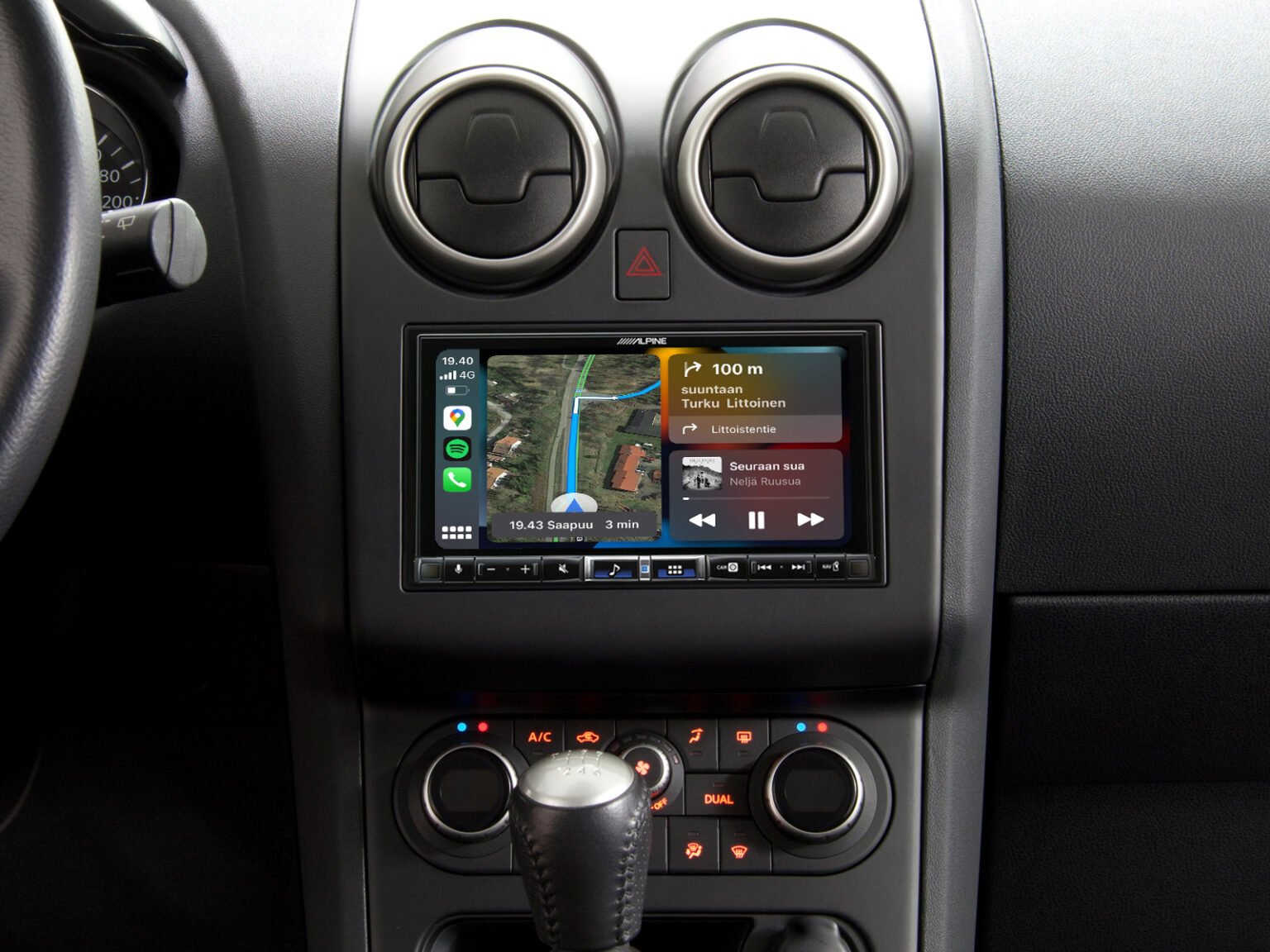 Alpine ILX - 705D 2 - din Media - soitin Nissan Qashqai - Audiokauppa.fi
