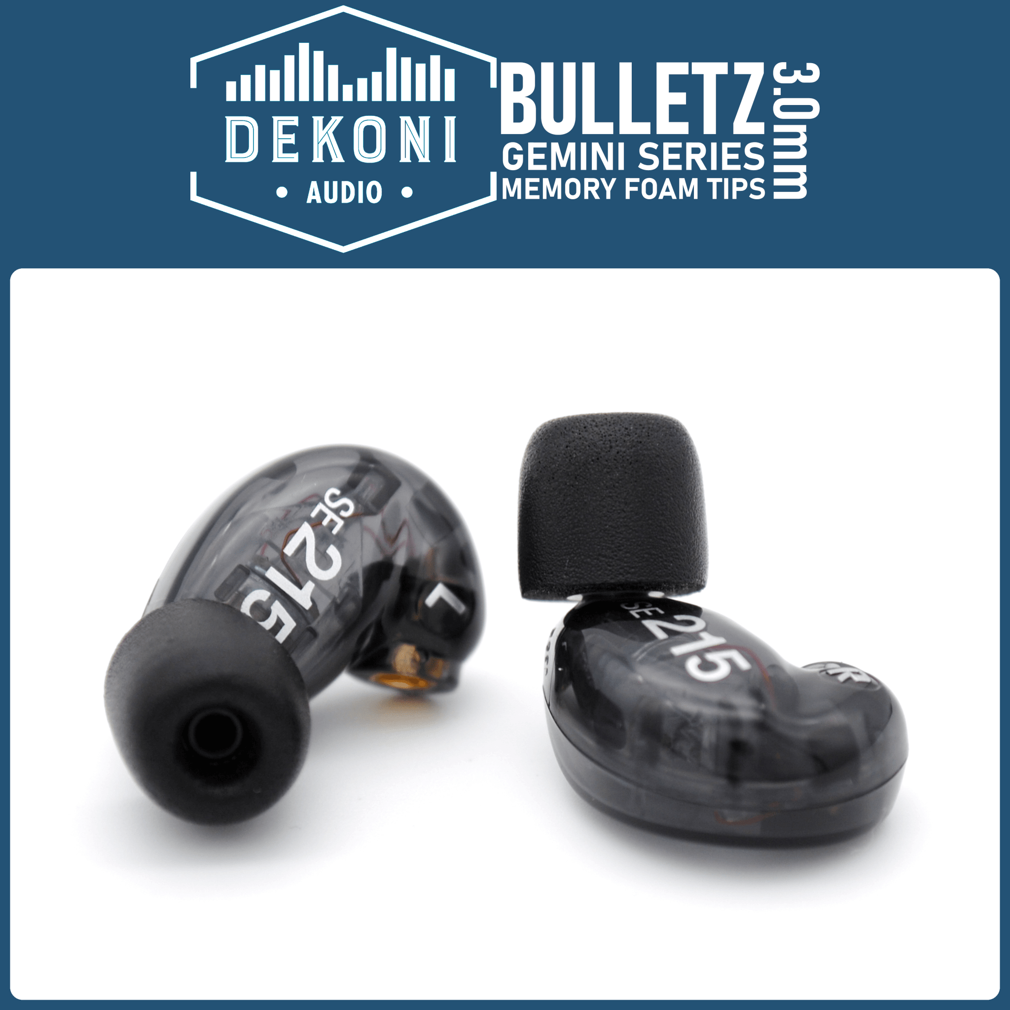 Dekoni Audio Bulletz Gemini 3mm korvasovitteet - Audiokauppa.fi