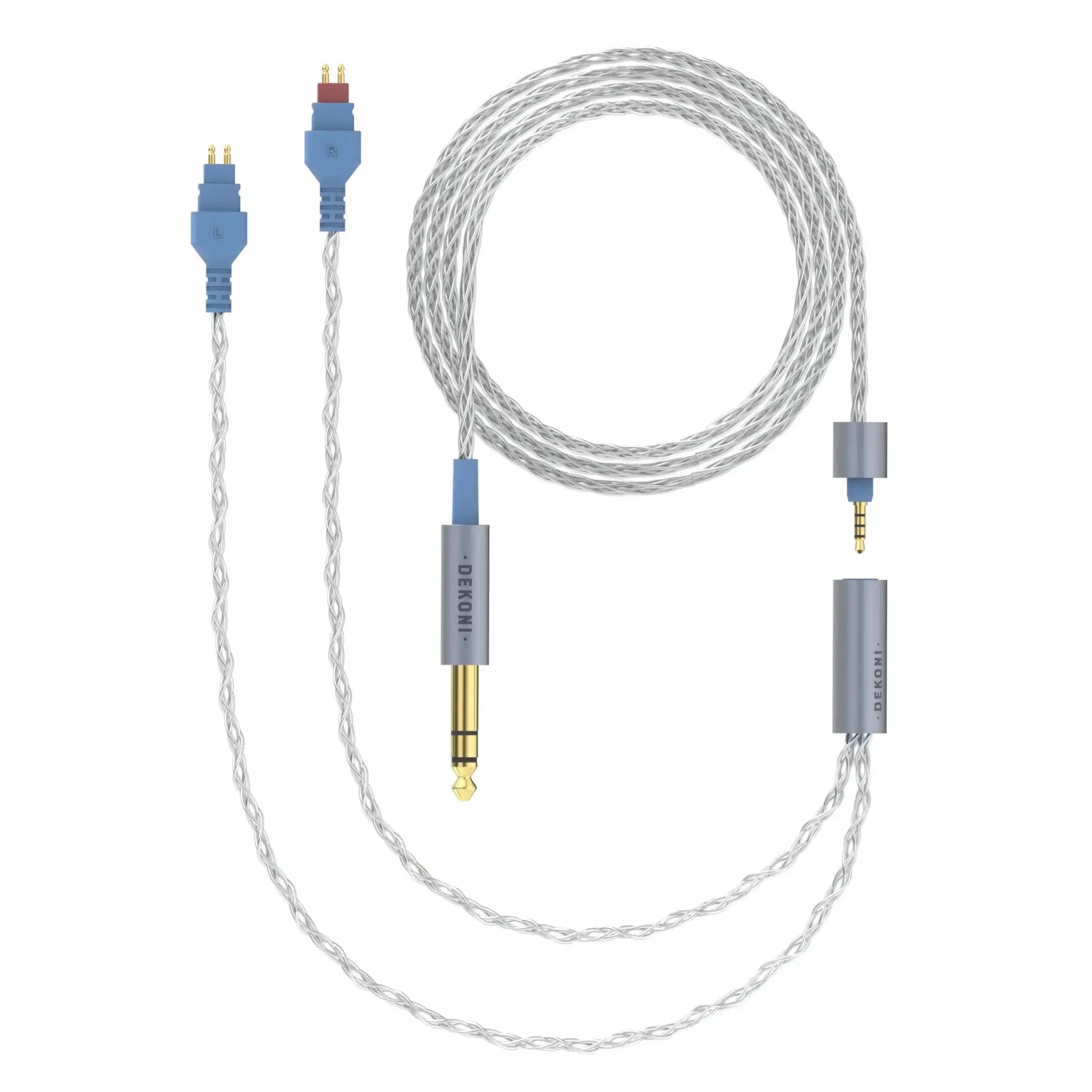 Dekoni Audio Ensemble punottu 6.3 mm kuulokekaapeli, Sennheiser HD - liittimillä - Audiokauppa.fi