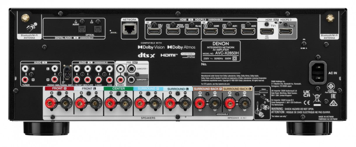 Denon AVC - X2850H 7.2 AV - vahvistin - Audiokauppa.fi