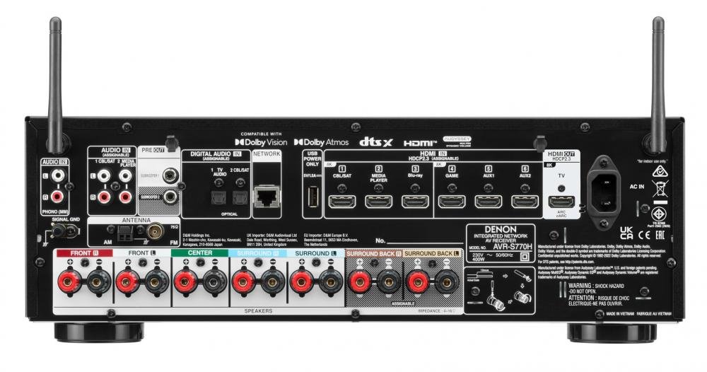 Denon AVR - S770H 7.2 HEOS 8K AV - Vahvistin - Audiokauppa.fi