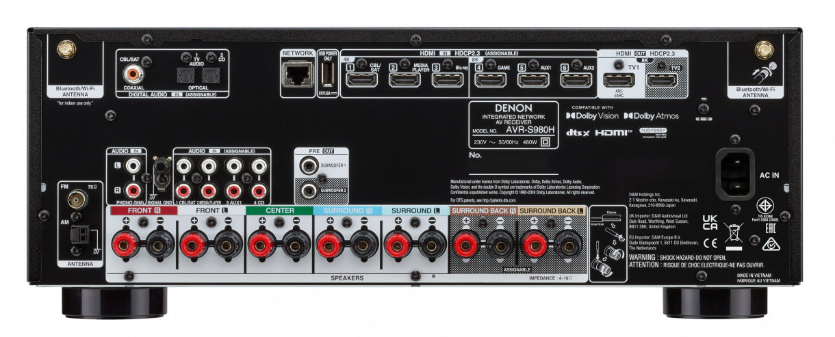 Denon AVR-S980H 7.2 AV-viritinvahvistin