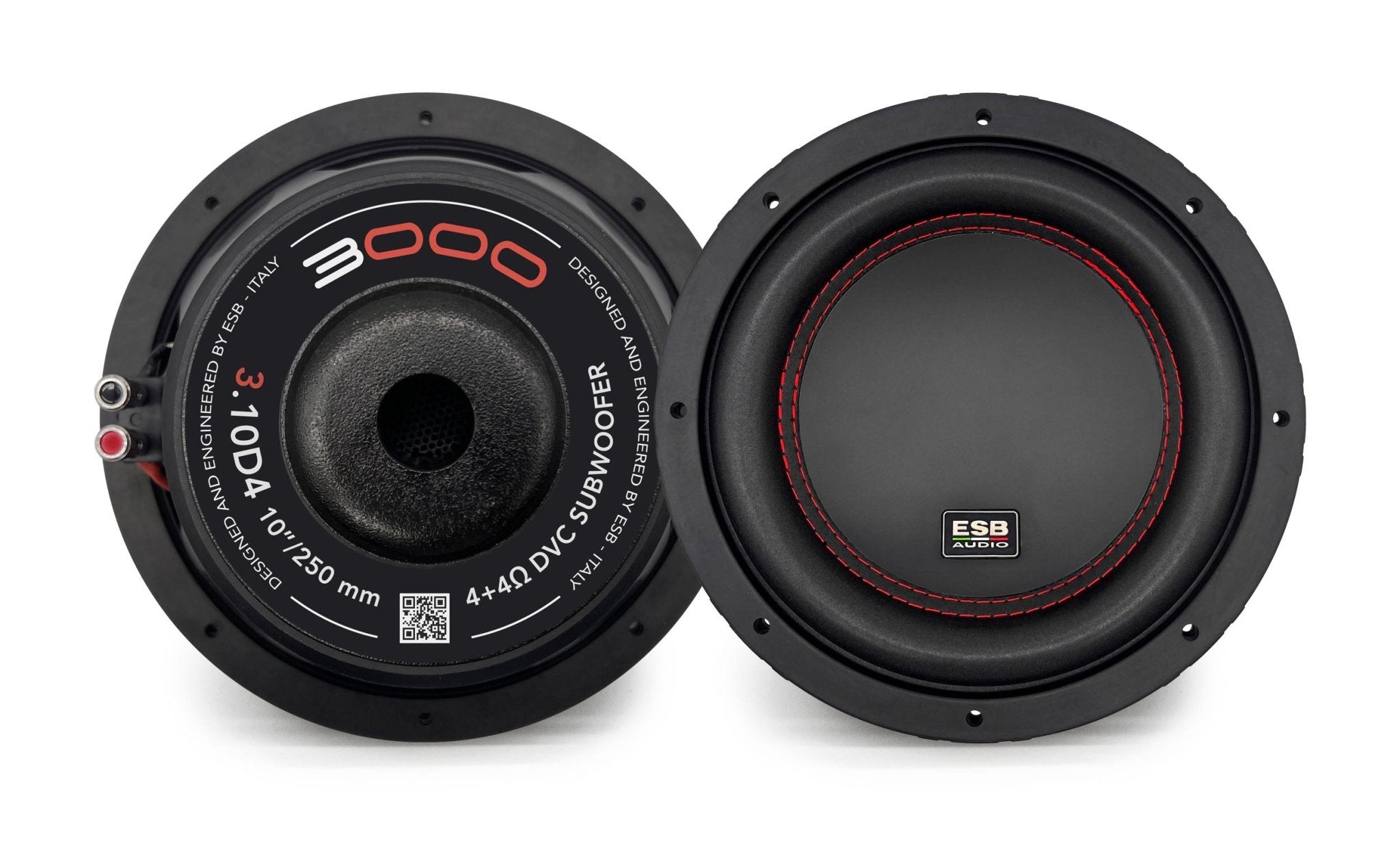 ESB Audio 3.10D4 10"/250 mm Subwoofer (4+4 Ohm DVC) - Audiokauppa.fi