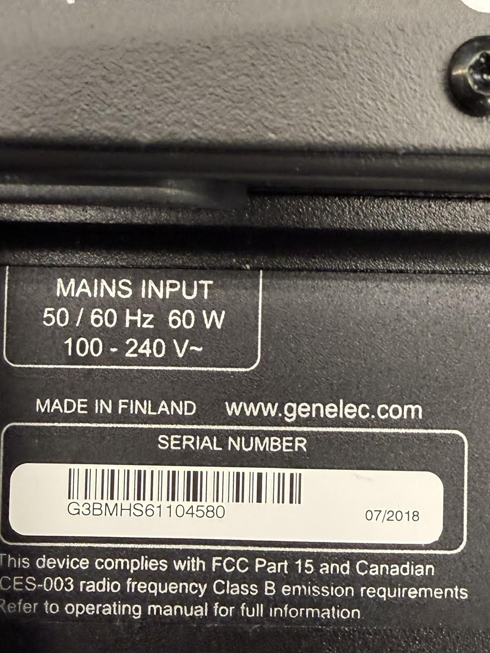 Vaihtolaite Genelec G three pari , Jyväskylä