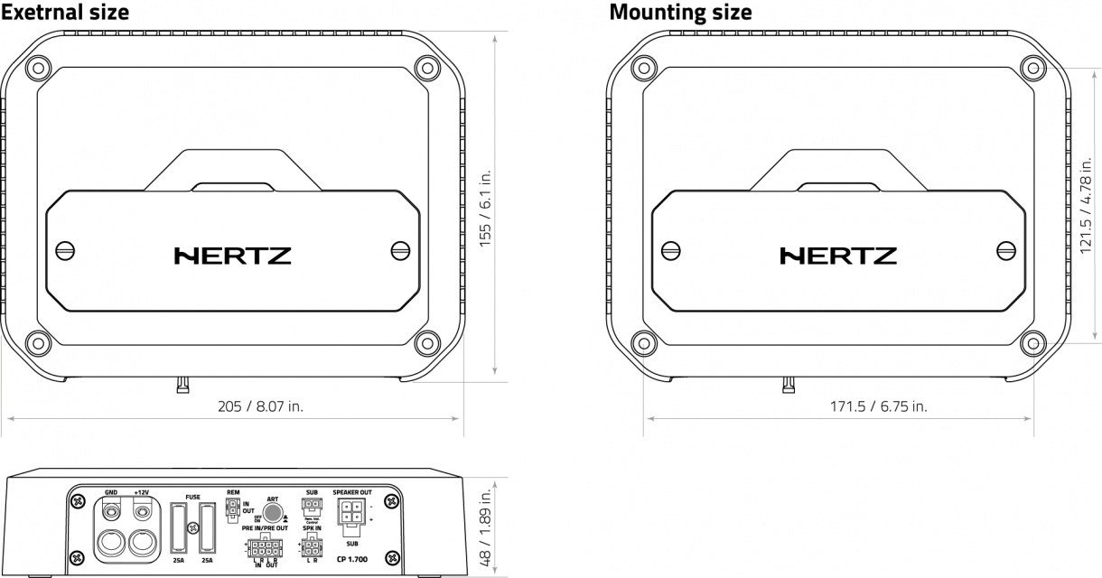 Hertz Cento CP 4.800 4-Kanavainen Hi-Res Vahvistin