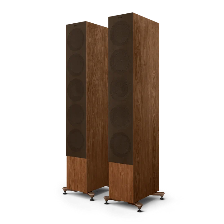 KEF R11 Meta lattiakaiutinpari, pianomusta 2kk vanha vaihtopari