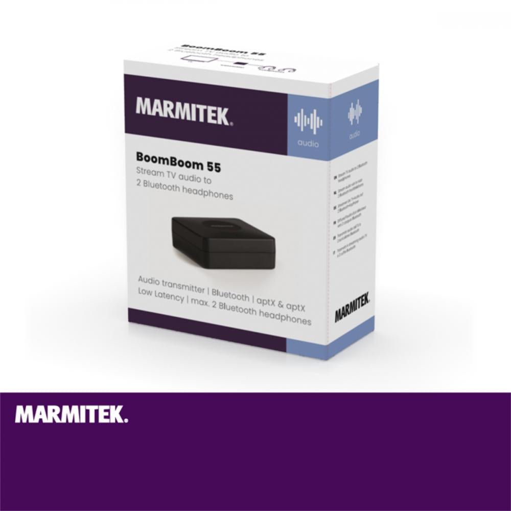 Marmitek BoomBoom 55 Bluetooth AptX lähetin kahdelle laitteelle - Audiokauppa.fi