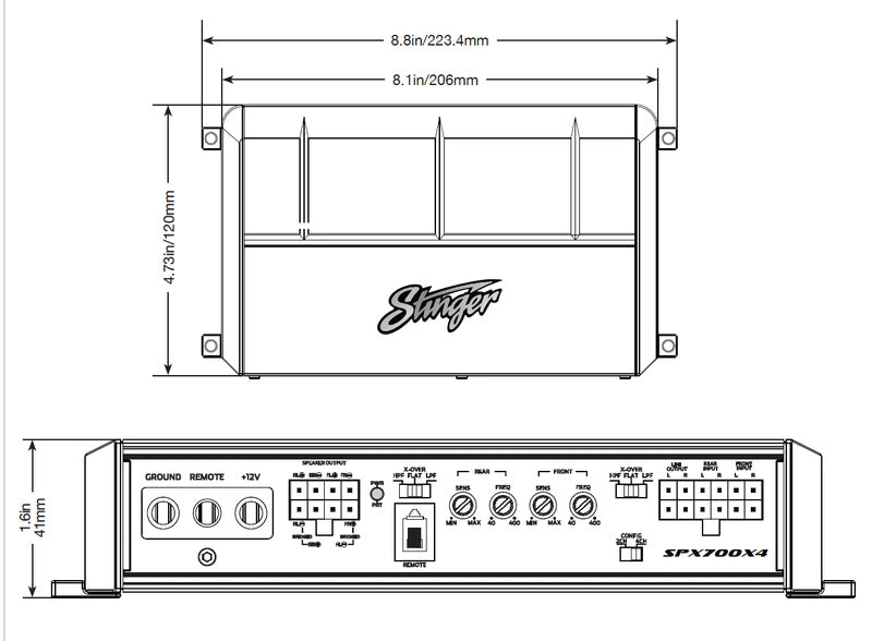 STINGER 4-channel amplifier SPX700X4