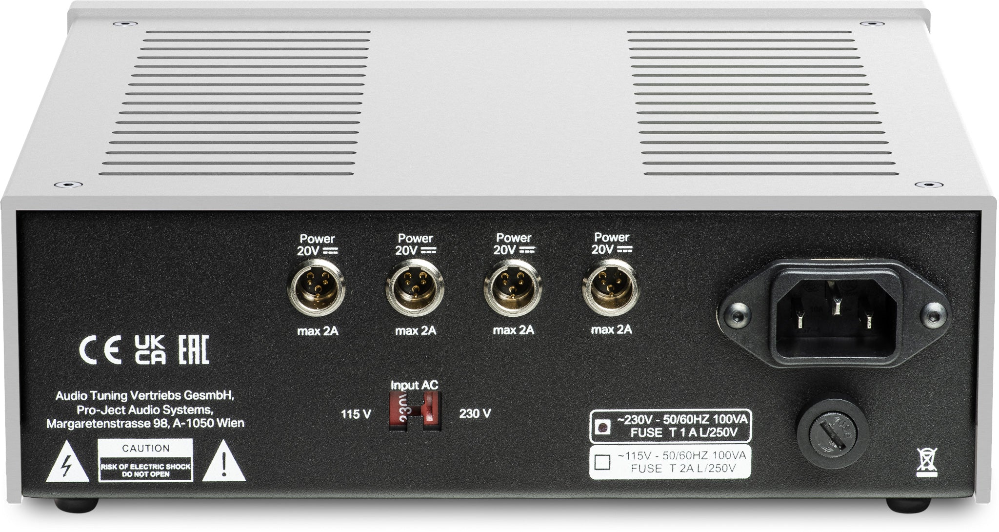 Pro-Ject Power Box RS2 Sources virtalähde, vaihtolaite, hopea