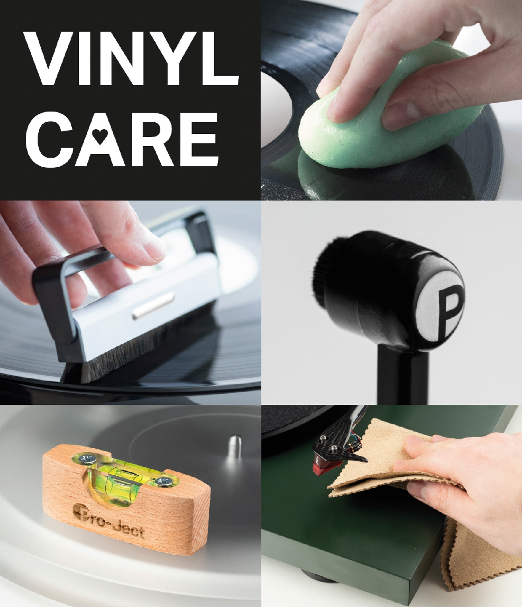 Pro - Ject Vinyl Care vinyylilevyjen hoitosarja - Audiokauppa.fi