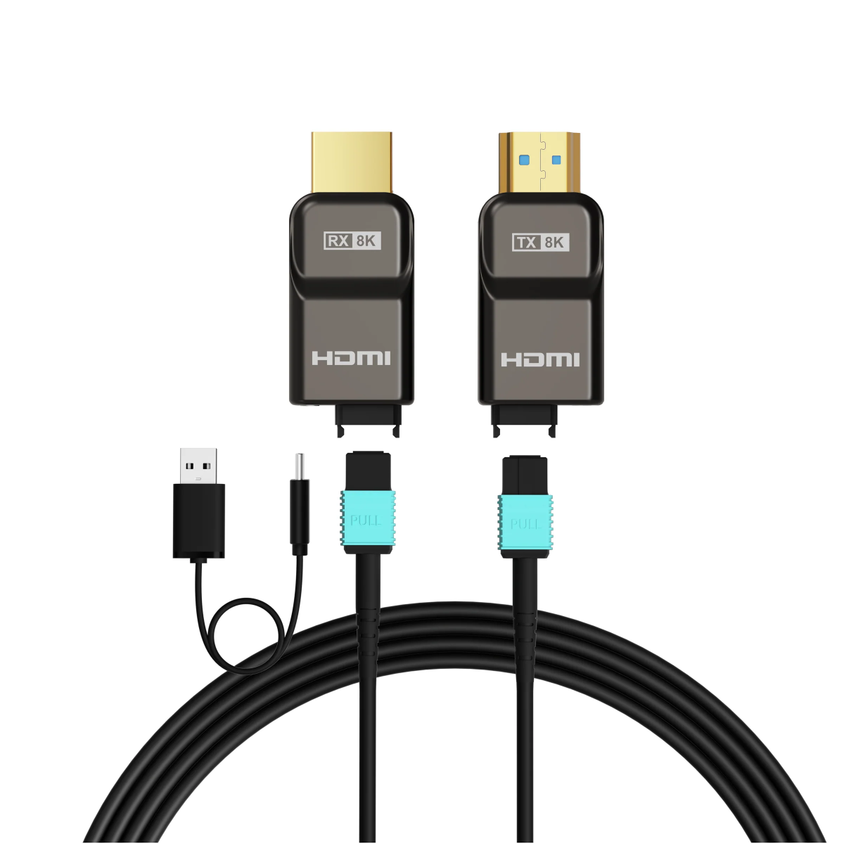RuiPro 8K panssaroitu HDMI-kuitukaapeli irrotettavilla liittimillä 48 Gbit/s