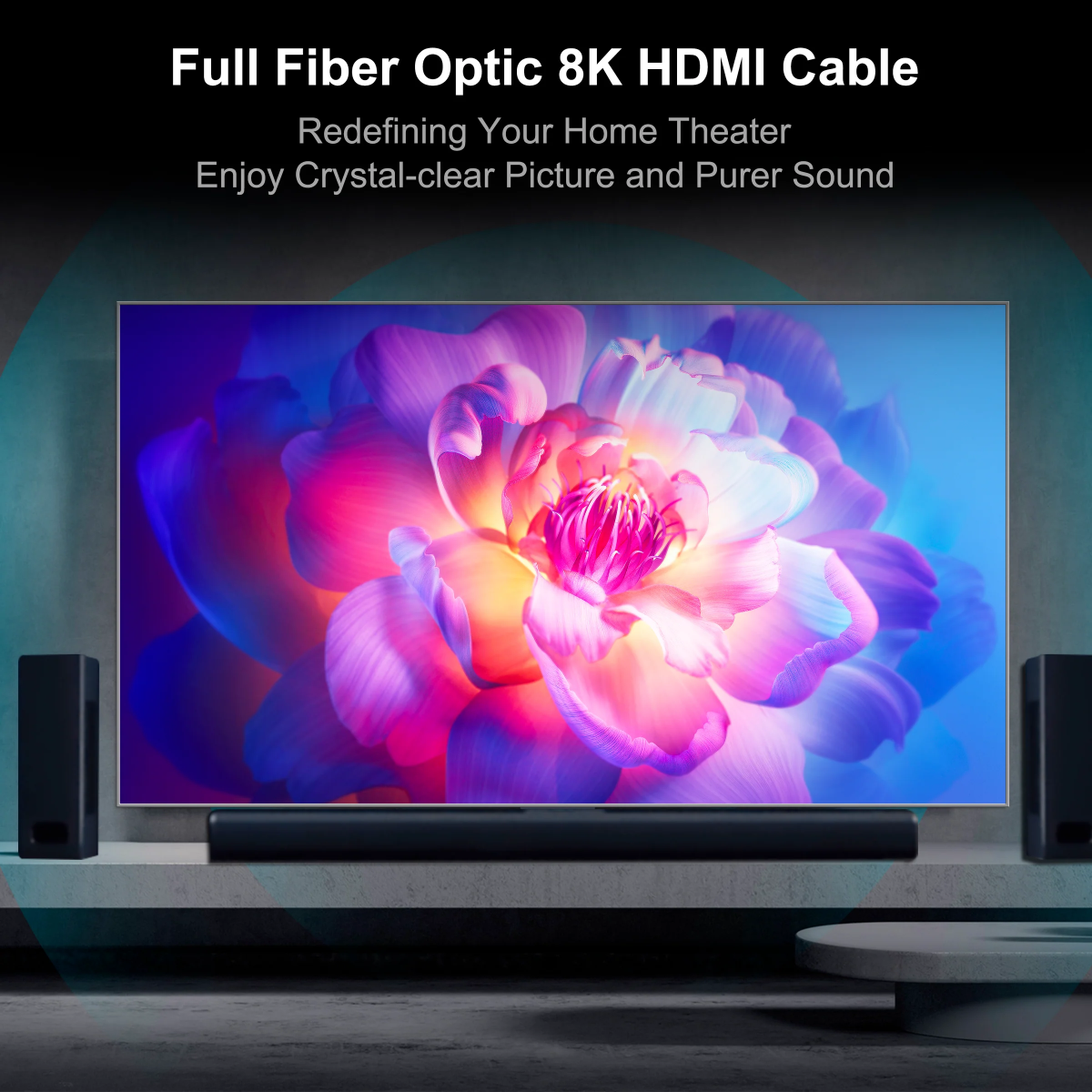 RuiPro 8K panssaroitu HDMI-kuitukaapeli irrotettavilla liittimillä 48 Gbit/s
