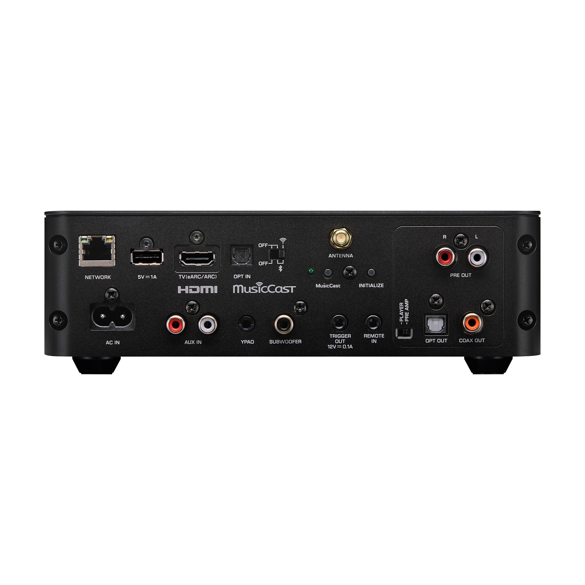 Yamaha WXC-70A musta takapaneeli