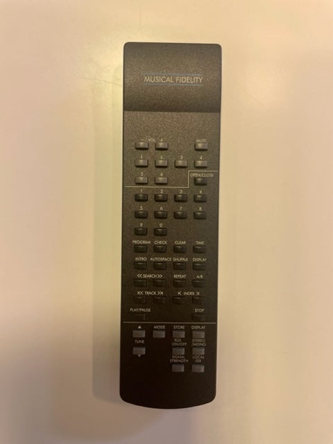 Musical Fidelity X series remote control