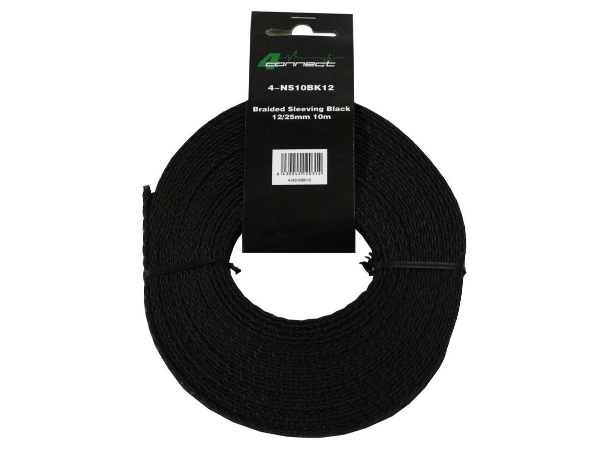 FOUR Connect 4-NS10BK12 nylon/fabric sock black 12/25mm 10m