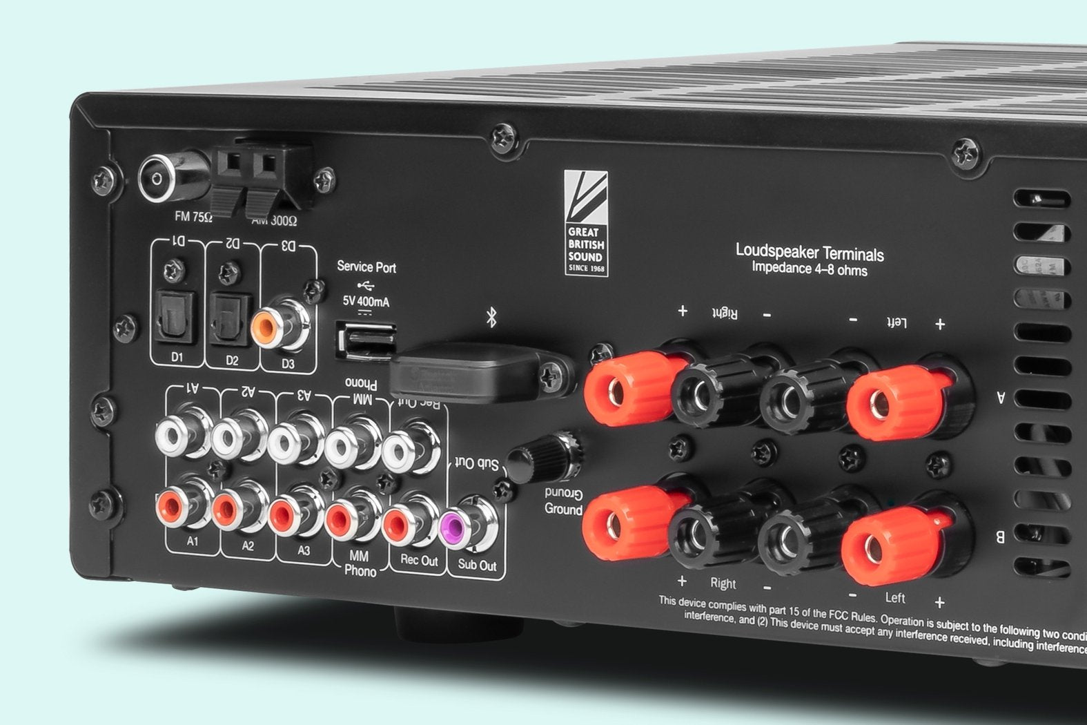Cambridge Audio AXR100 viritinvahvistin, vaihtolaite