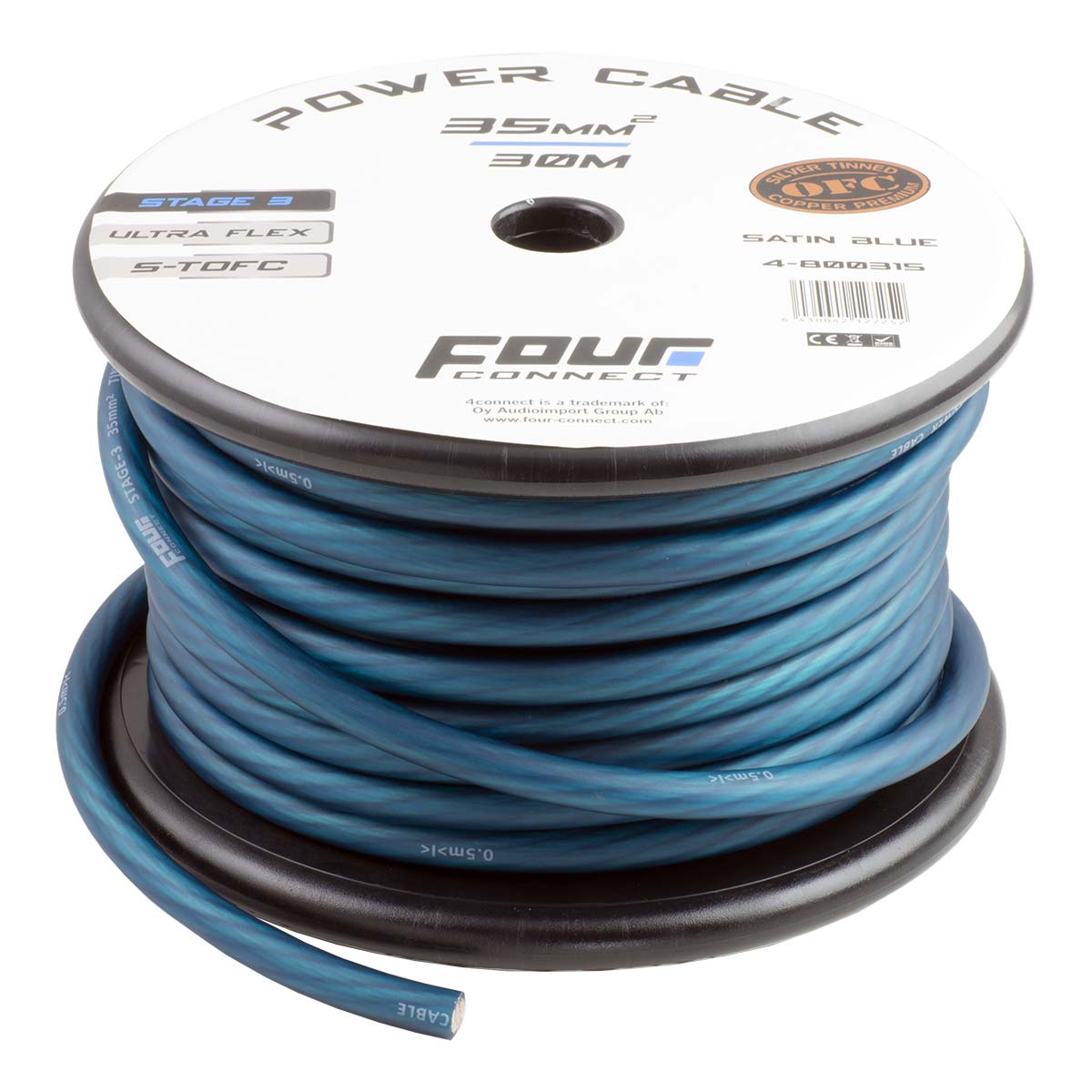 FOUR Connect 4-800315 STAGE3 35mm2 Satin Blue S-TOFC virtakaapeli, 30m