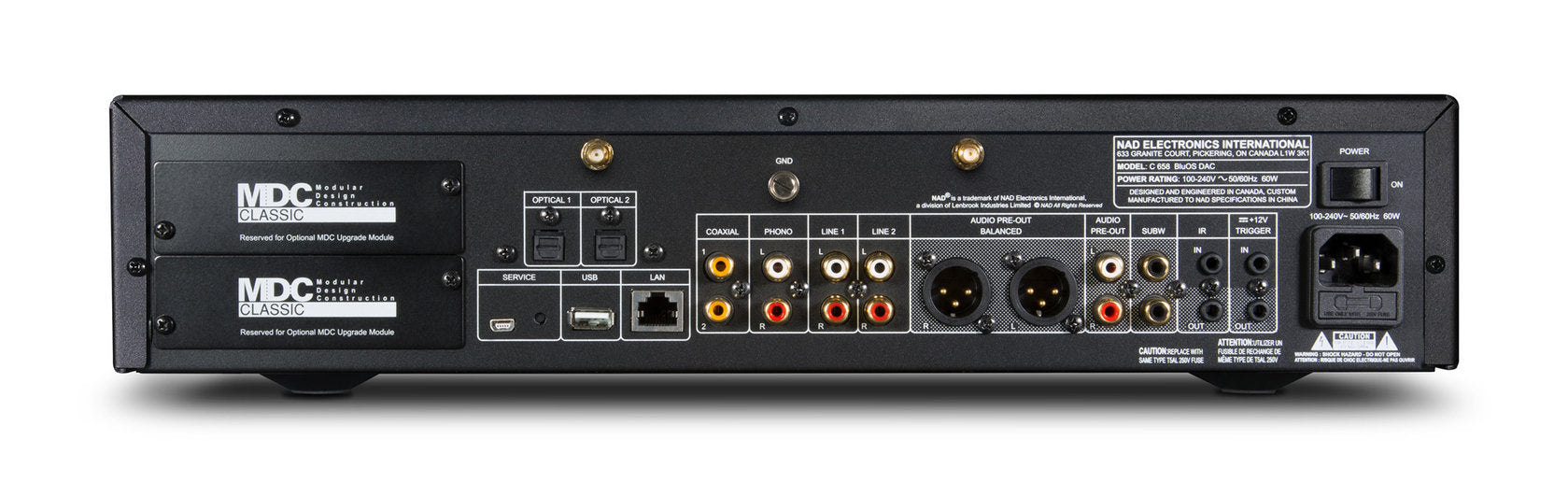 NAD C658 BluOs network player - preamplifier - DAC