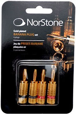 NorStone gold banana plugs set (4kpl)