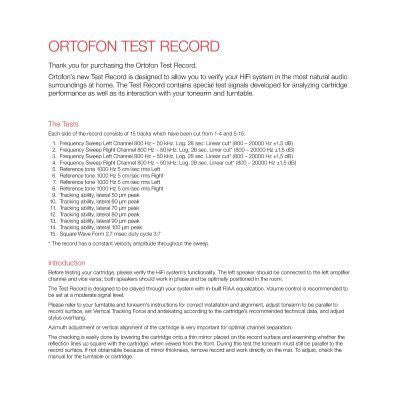 Ortofon Test Record testilevy