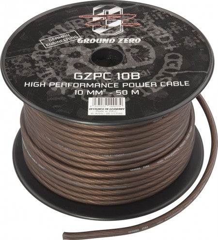 Ground Zero power cable 10mm2 SOFT 50m dark brown X-GZPC 10B