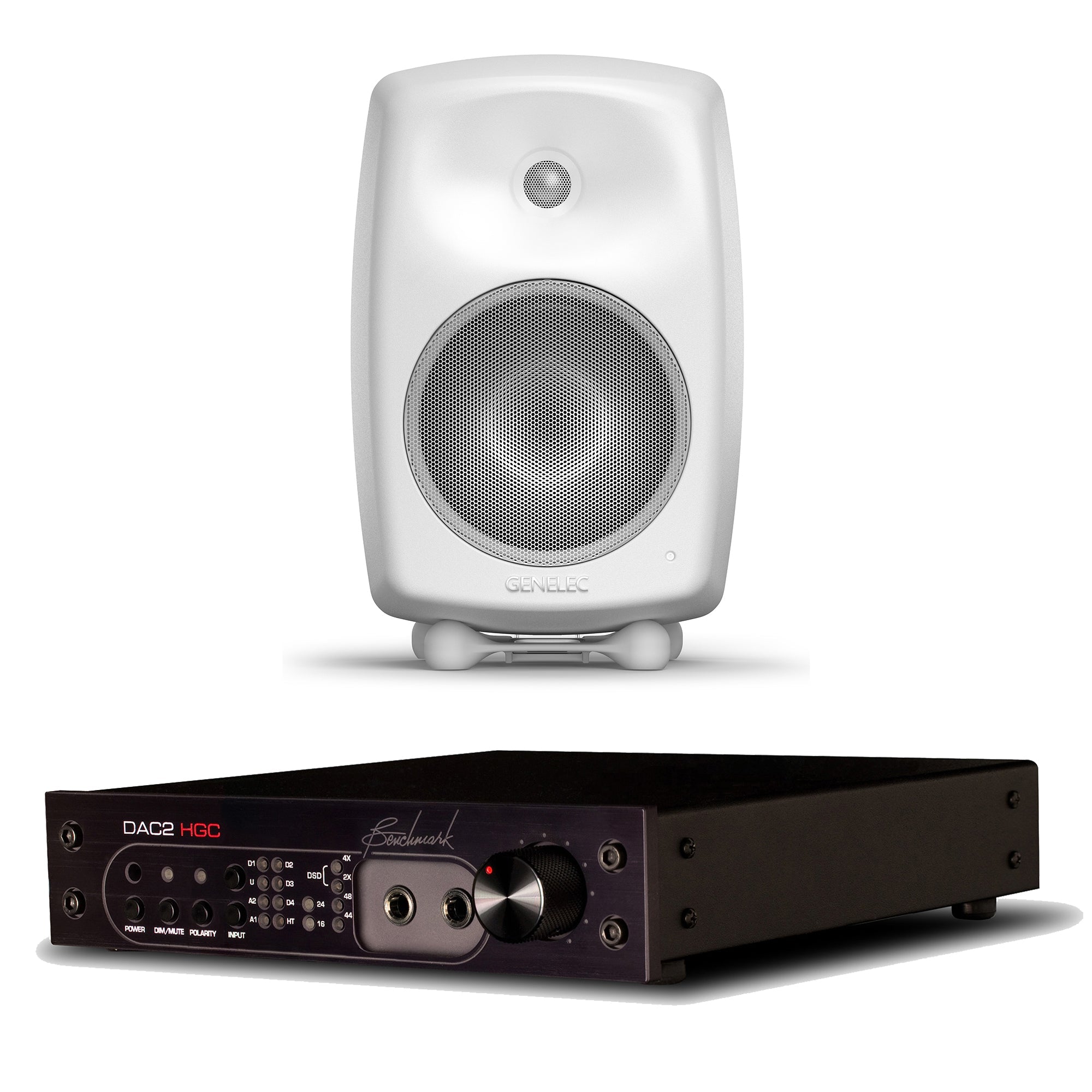 Benchmark DAC3 HGC + Genelec G Four kaiutinpari - Audiokauppa.fi