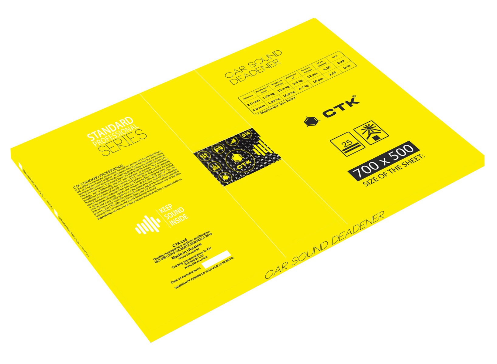 CTK STANDARD PRO 2.0mm 370*500 - Audiokauppa.fi