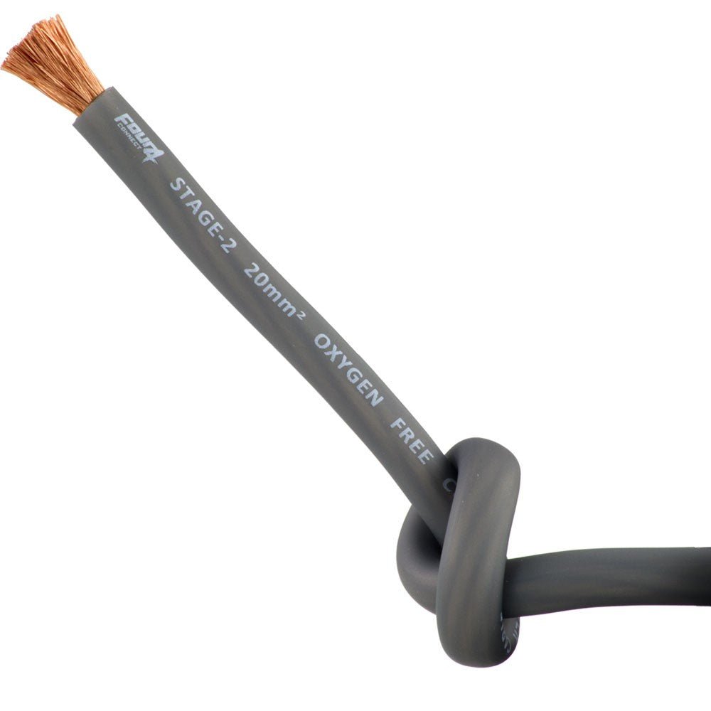 FOUR Connect 4 - 800214 STAGE2 20mm2 OFC - virtakaapeli savunharmaa 50m - Audiokauppa.fi