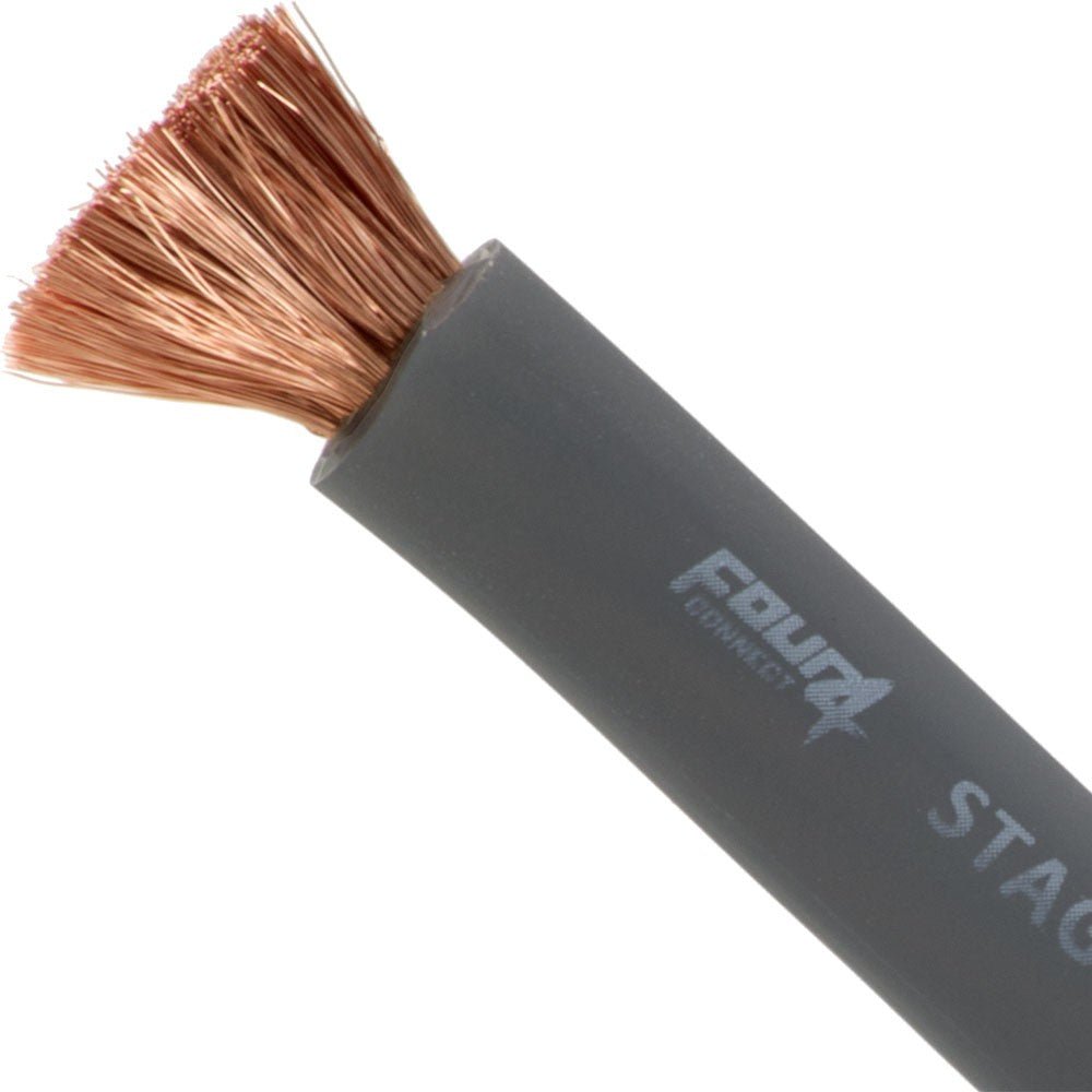 FOUR Connect 4 - 800218 STAGE2 50mm2 OFC - virtakaapeli savunharmaa - Audiokauppa.fi