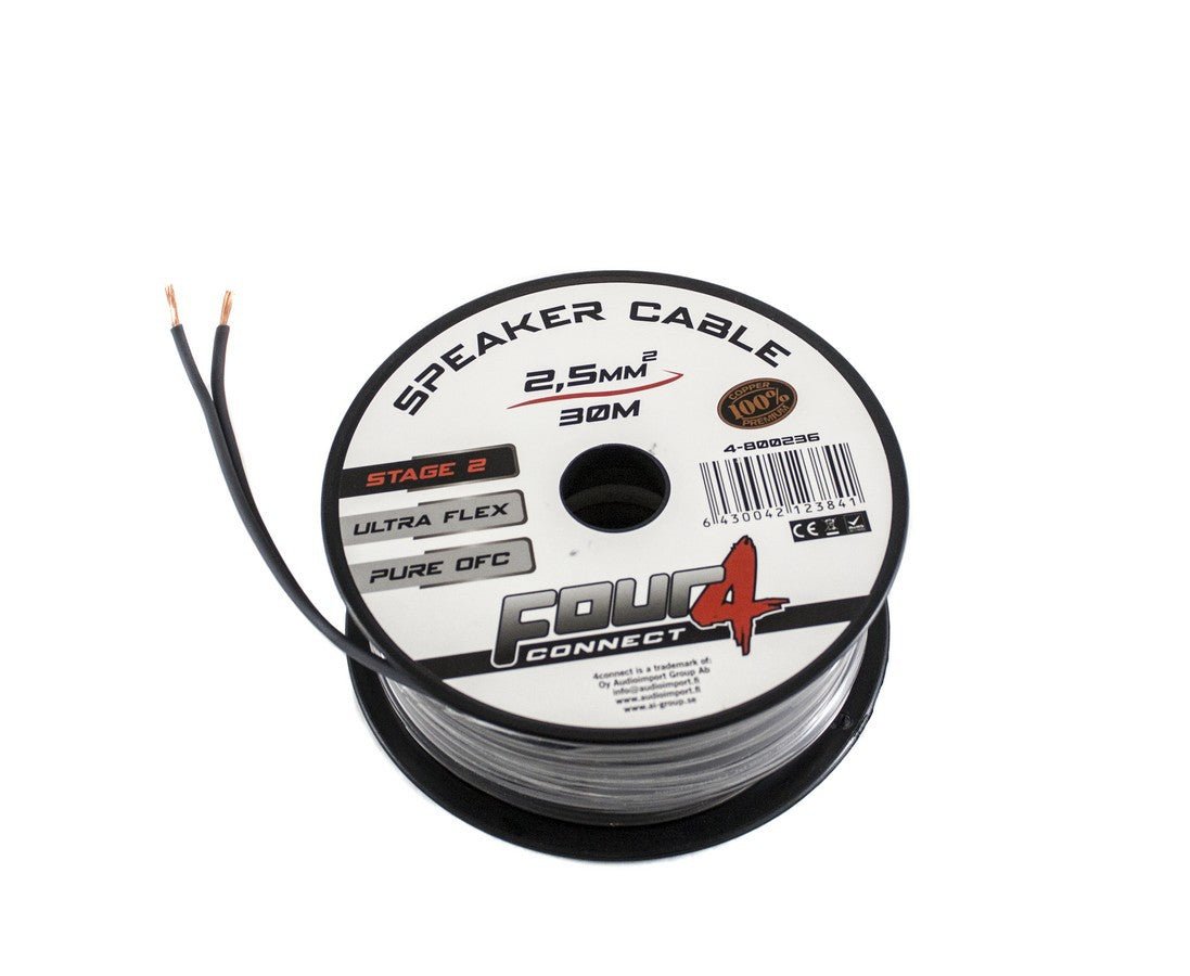 FOUR Connect 4 - 800236 STAGE2 OFC - kaiutinkaapeli 2x2.5mm2 minikela 30m - Audiokauppa.fi