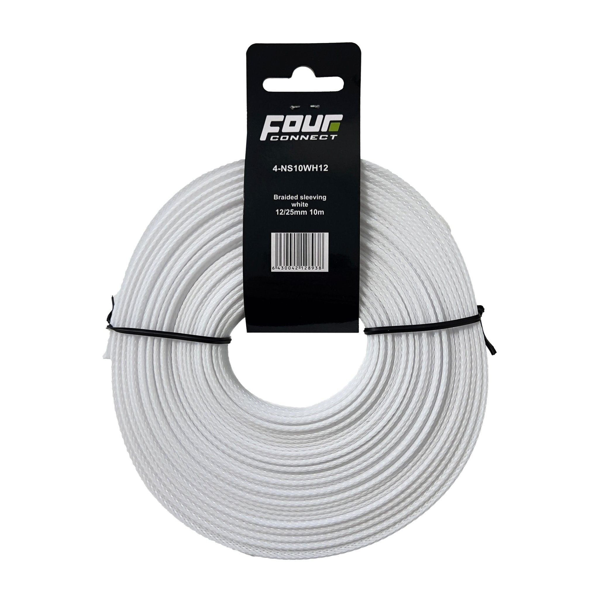 FOUR Connect 4 - NS10WH12 nylonsukka valkoinen 12/25mm 10m - Audiokauppa.fi