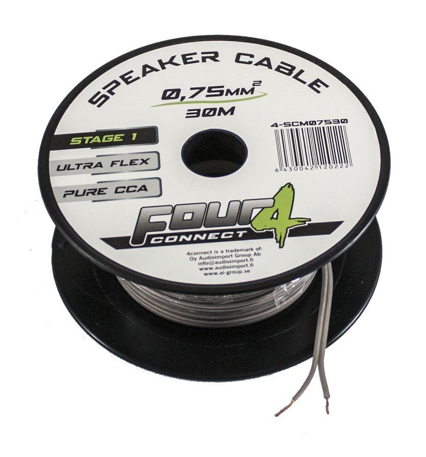 FOUR Connect 4 - SCM07530 minikela 2x0.75mm2, 30m - Audiokauppa.fi