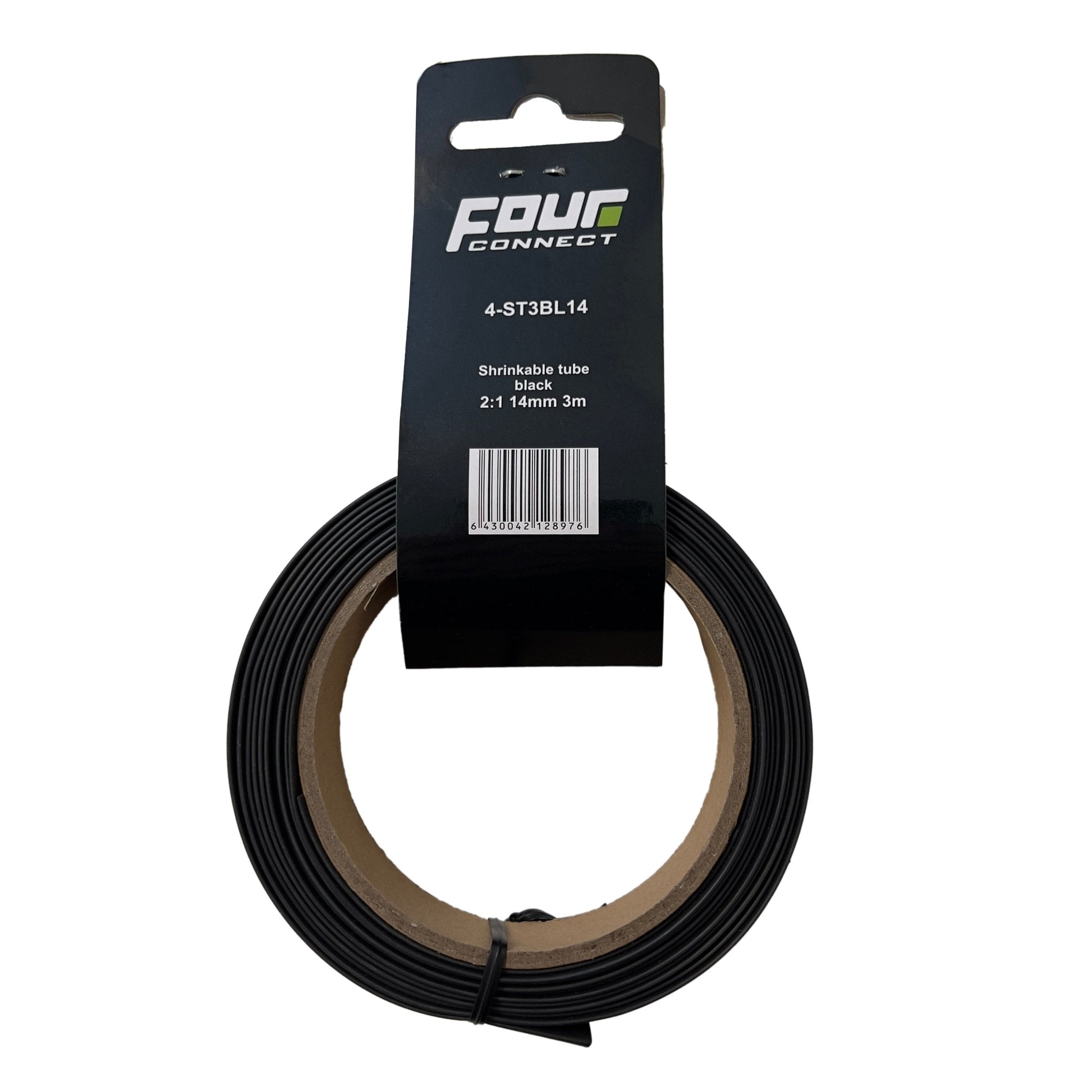 FOUR Connect 4 - ST3BL14 kutistesukka, 2:1 musta 14 mm 3m - Audiokauppa.fi
