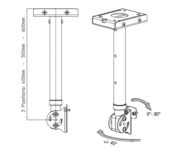 Genelec 8000 - 442 lyhyt kattoteline, säädettävä - Audiokauppa.fi
