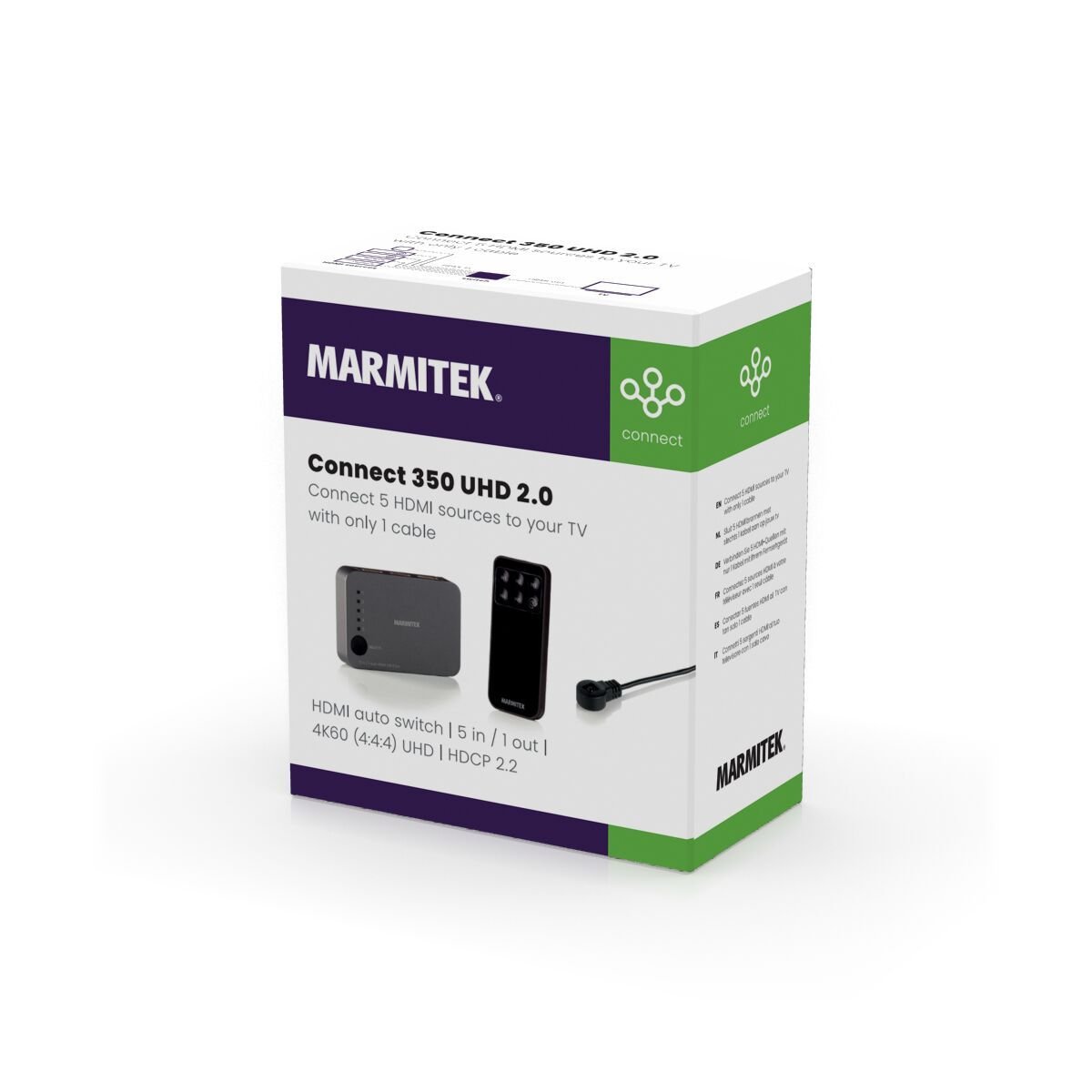 Marmitek Connect 350 UHD 2.0 HDMI - Kytkin - Audiokauppa.fi