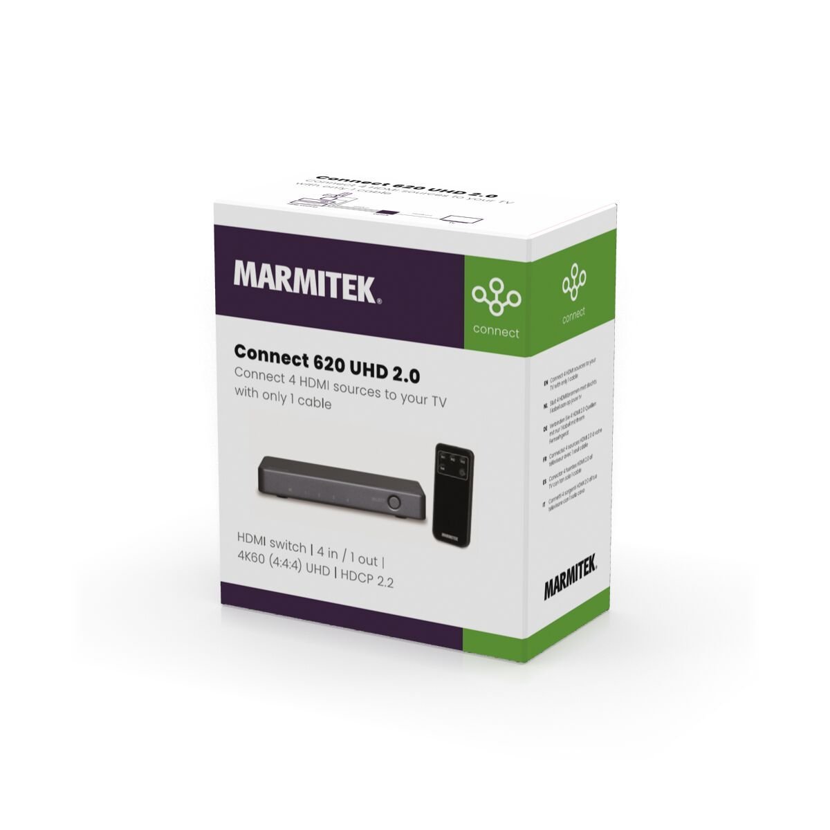 Marmitek Connect 620 UHD 2.0 HDMI - Kytkin - Audiokauppa.fi