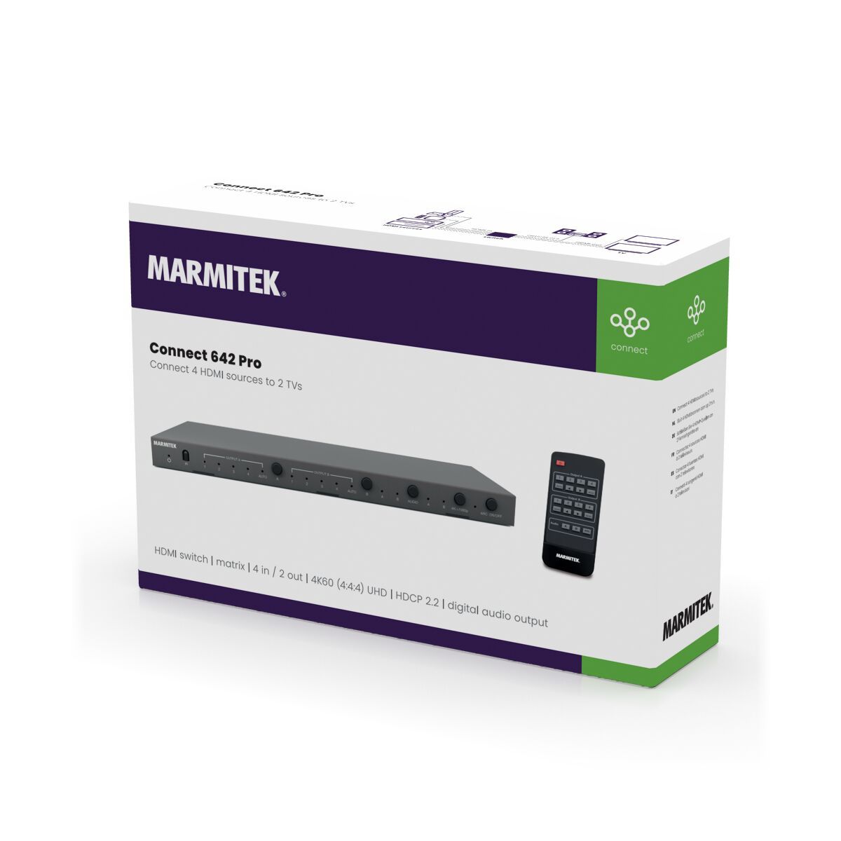 Marmitek Connect 642 Pro HDMI - Matriisikytkin - Audiokauppa.fi