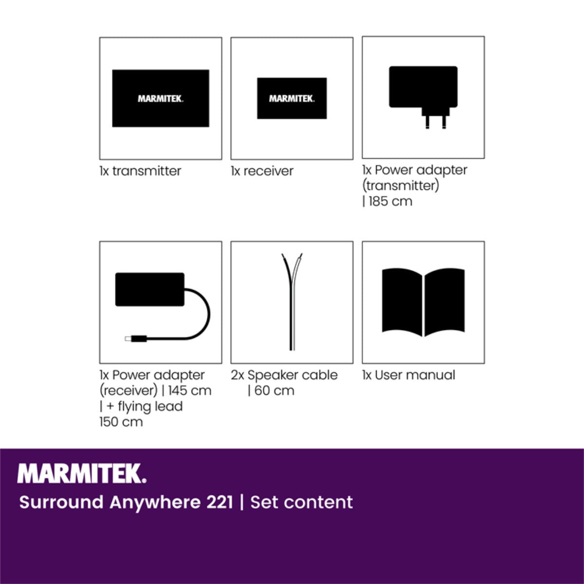 Marmitek Surround Anywhere 221 langaton vahvistin kaiuttimille - Audiokauppa.fi
