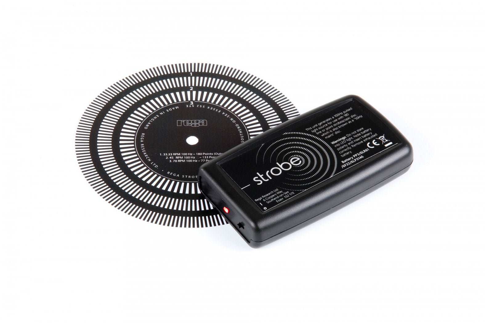 Rega Strobe Kit, levysoittimen nopeuden mittaus - Audiokauppa.fi
